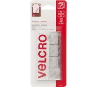 VELCRO(R) Brand Thin Fasteners Squares .875" 12/Pkg-Clear
