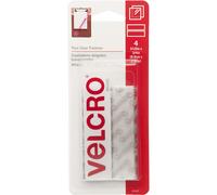 VELCRO(R) Brand Thin Fasteners Tape .75"X3.5" 4/Pkg-Clear 91327