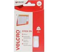 Velcro Round Circle Stick On Coins 16 Sets 16mm White Up to 300g Load