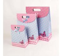 Velcro-Seal Flap Gift Bag (Large 31cm, Blue)