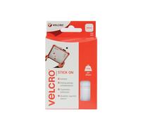 Velcro Stick On Squares 25mm White (Pack of 24) VEL-EC60235