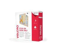 Velcro Stick On Tape Hook Only 20mmx10m White VEL-EC60223