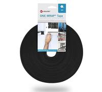 Velcro VEL-OW64101 One Wrap Hook and Loop Tape, Black, 10mm x 25000mm