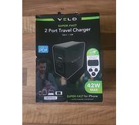 VELD Super-fast 2 Port Travel Charger - 42W