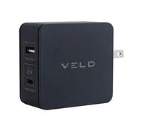 VELD 2 Port Super Fast Travel Charger USB C + USB UK EU US Port 42W NEW