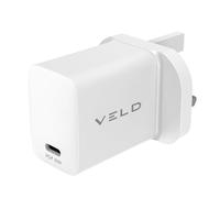 VELD VH20BW 20W USB-C Wall Charger - Super-Fast Charging for iPhone, Samsung & PD Devices - Compact, Intelligent Power Delivery Adapter