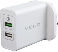VELD VH30CW Super Fast 2-Port 30 W Wall Charger - White