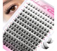 Veleasha Eyelash Cluster Wispy Manga C Curl Lightweight Spiky Anime Eyelash Extensions 8-16 mm Mixed Pack of 144 Individual Eyelashes with Spikes for DIY at Home (Manga05)