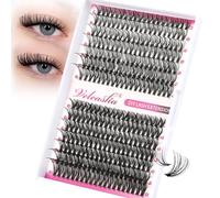 Veleasha Lash Clusters DIY Eyelash Extensions 30D + 40D Individual Eyelashes 266 Pieces 9-16 mm Mixed Wispy Natural Eyelash Extensions D Curl Thin Band Volume Cluster Eyelashes (30D + 40D)
