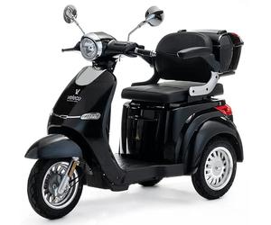 VELECO Cristal - 3 Wheeled Mobility Vehicle - Fully Assembled and Ready to use - Beautiful, Eye-catching Design - Advanced Suspension System - Big Wheels(Black)