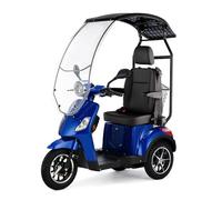 Veleco Draco 3 Wheeled Mobility Scooter with Canopy, Captain Seat and Lithium-Ion Battery, Blue