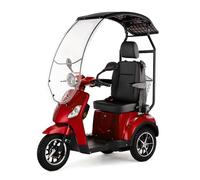 Veleco Draco 3 Wheeled Mobility Scooter with Canopy, Captain Seat and Lithium-Ion Battery, Red