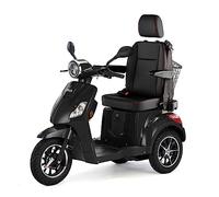 Veleco Draco 3 Wheeled Mobility Scooter with Captain Seat and Walking Stick Holder, Black