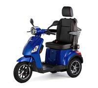 Veleco Draco 3 Wheeled Mobility Scooter with Captain Seat, Lithium-Ion Battery and Walking Stick Holder, Blue