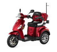 VELECO Draco - 3 Wheeled Mobility Vehicle - Fully Assembled and Ready to use - Automatic Magnetic Brake - Walking Stick Holder(RED)