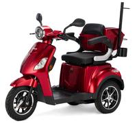 VELECO Draco - 3 Wheeled Mobility Vehicle - Fully Assembled and Ready to use - Automatic Magnetic Brake - Walking Stick Holder(RED)