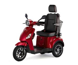 VELECO Draco with Adjustable Captain Seat and Lithium-ion Battery, Thumb Speed Control Mobility Vehicle Fully Assembled Disability Aid (RED)
