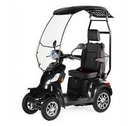 Veleco Faster 4-Wheeled Mobility Scooter with Canopy and Captain seat, 8mph Mobility Scooter, Black