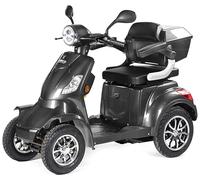 VELECO Faster - 4 Wheeled Personal E-Mobility Device - Fully Assembled and Ready to use - Safe and Stable - Alarm - Spacious Storage & Cupholder (Gray)