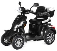 VELECO Faster - 4 Wheeled Personal E-Mobility Device - Fully Assembled and Ready to use - Safe and Stable - Alarm - Spacious Storage & Cupholder(Black)