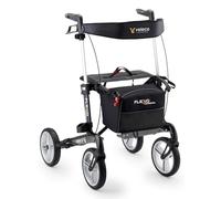 Veleco Folding Carbon Rollator Flexo 4-Wheeled and Lightweight (Black)