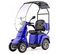 Veleco Gravis 4 Wheeled Mobility Scooter with a Canopy, Blue | Mobility Aid, Electric Scooter