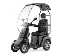 Veleco ® Gravis Modern 4-Wheel E-Mobility Device with Removable Lithium Mobility Device Battery Pack, Full Suspension, Led Lighting and Extra E-Mobility Device Rain Cover Gray