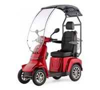 VELECO Gravis with Adjustable Captain Seat and Canopy, Heavy-Duty Mobility Device Fully Assembled Disability Aid (RED)