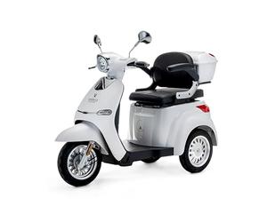 Veleco Mobility Vehicle Cristal White 3 Wheeled Mobility Vehicle Fully Assembled and Ready to Use with Mobility Device Cover Advanced Suspension System - Big Wheels Mobility Vehicle for Adults