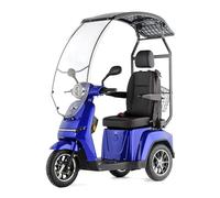 Veleco Turris 3 Wheeled Mobility Scooter with Canopy and Captain Seat, Blue