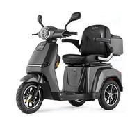 VELECO TURRIS - 3 Wheeled Mobility Vehicle - Fully Assembled and Ready to use - Full LED Lights - High Contrast Display - Alarm System Lithium-Ion Battery (Gray)