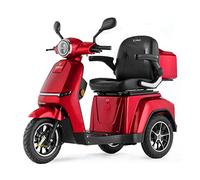 VELECO TURRIS - 3 Wheeled Mobility Vehicle - Fully Assembled and Ready to use - Full LED Lights - High Contrast Display - Alarm System (Red)
