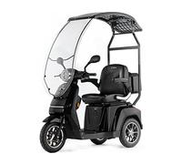 VELECO TURRIS with Canopy- 3 Wheeled Mobility Vehicle - Fully Assembled and Ready to use - Full LED Lights - High Contrast Display - Alarm System (Black)