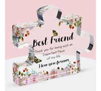 VELENTI for Women - Engraved Acrylic Puzzle Piece - Bestie Present with Cute Quote - Friendship Gifts for Birthday, Christmas, Thanksgiving - Adorable Decoration Piece for Home