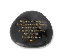 VELENTI Happy Anniversary Rock - Heartwarming “You Are My Rock” Wedding Keepsake, Inspiring for Her, Thoughtful Gifts for Him, Meaningful present for Couples