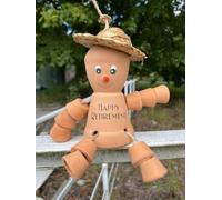 VELENTI Retirement Gifts for Women, Men - Happy Retirement Flower Pot Man - Lovely Retirement Gift for Family, Friends, Coworkers - Retirement Plant Pot Person - Cute Keepsake Gifts for Women, Men
