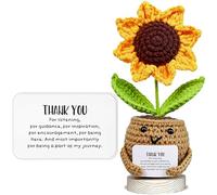 VELENTI Thank You Gifts for Coworkers - Positive Sunflower Crochet with Heart-Warming Card - Appreciation Gift for Women - Coworker, Thank You Gift, Nursing Clinical Instructor Gifts