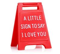 Velenti Valentines Day Gifts - Romantic I Love You Sign Figurines - Fun Boyfriend Valentine's Day Gift - Cute Birthday, Christmas, Wedding Gift for Girlfriend, Wife, Fiancee - Mini Sign Decoration