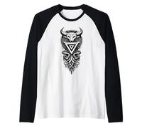 Veles Symbol Slavic Pagan Underworld God Art Raglan Baseball Tee