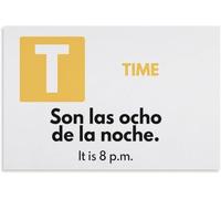 VelfDuel Spanish Language Ser Vs Estar in Time Grammar Chart Poster Metal Tin Sign Wall Art Print Poster for Living Room Aesthetic 8x12 inch