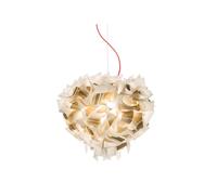 Veli Aurea Pendant Large White/ Gold With Red Cord