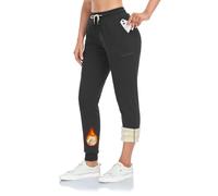 Velichor Women's 28" 31" 34" 36" Sherpa Polar Fleece Lined Jogger Pants Warm Sweatpants Thermal Athletic Lounge Petite Tall