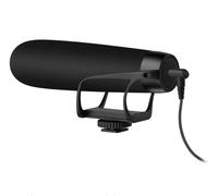 Velikon On-Camera 3.5mm Shotgun Microphone with Suspension Mount for DSLRs, Cameras, Camcorders, Mobile Devices, and Portable Audio Recorders. Super-Cardioid Polar Pattern for Voice Recording