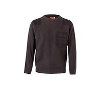 VELILLA 100; Chunky Knit Crew Neck Jumper; Gray; Size XL