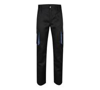Velilla 103004; Two-Tone Multi Pocket Pants; Black and Sky Blue; Size 52