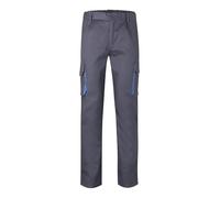 VELILLA 103004; Two-Tone Multi-Pocket Pants; Grey and Light Blue; Size 36