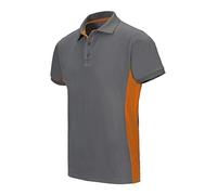 VELILLA 105504; Short Sleeve Bicolor Polo Shirt; Grey and Orange; Size 3XL