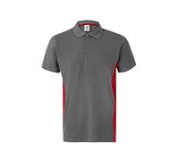 VELILLA 105504; Two-Tone Short-Sleeved Polo; Grey and red; Size M