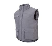 Velilla 205901 8 M - Quilted Multi-Pocket Vest Grey Size M