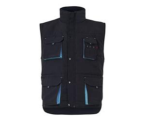 Velilla 205902 0/5 XL Padded Vest Bicolour Multi-Pockets Black Size XL